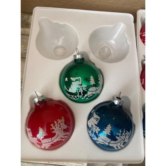 3 Boxes Pyramid Rauch Glass Ornaments USA 1980s Vintage Christmas Lot - Picture 5 of 16